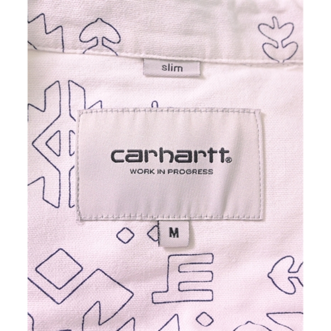 carhartt(カーハート)のCarhartt カーハート カジュアルシャツ M 白x黒(総柄) 【古着】【中古】 メンズのトップス(シャツ)の商品写真