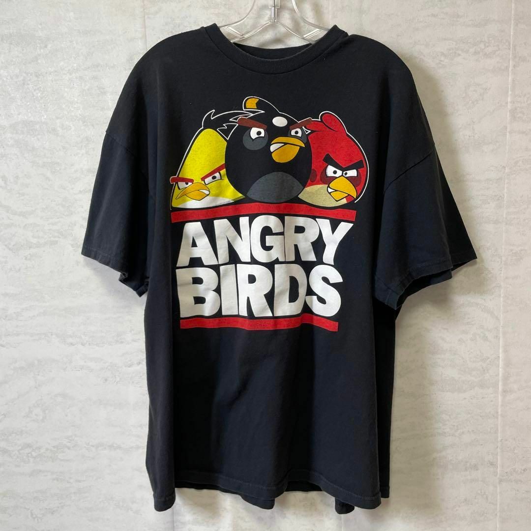 アングリーバーズ　オーバーサイズ2ＸＬ　黒ブラック　半袖Ｔシャツ　メンズ　古着 メンズのトップス(Tシャツ/カットソー(半袖/袖なし))の商品写真