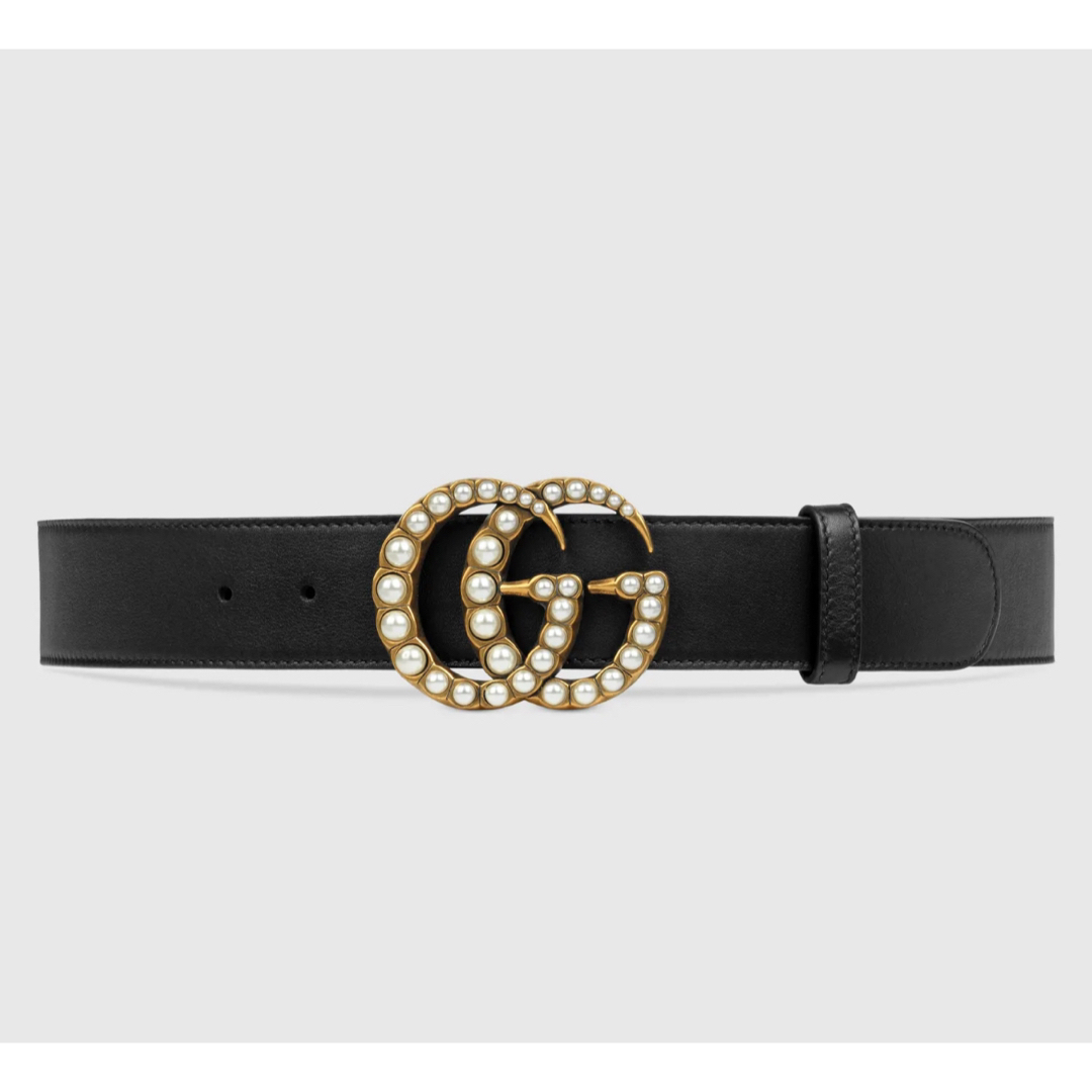 Gucci(グッチ)のGUCCI グッチ BELT WITH PEARL DOUBLE Gパールベルト レディースのファッション小物(ベルト)の商品写真