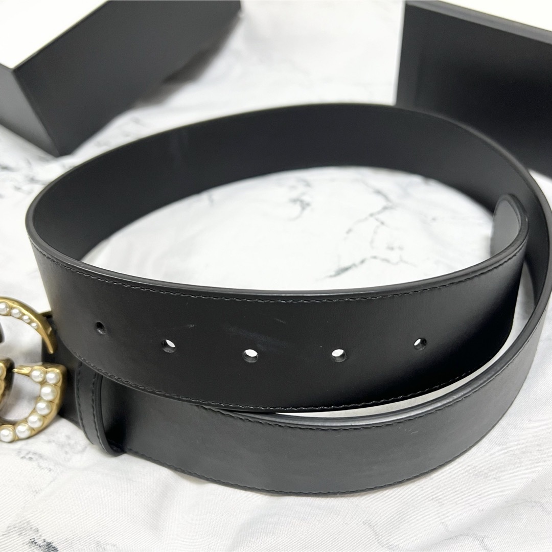 Gucci(グッチ)のGUCCI グッチ BELT WITH PEARL DOUBLE Gパールベルト レディースのファッション小物(ベルト)の商品写真