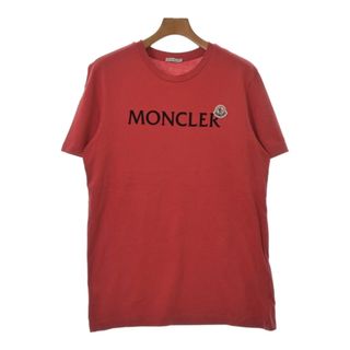 モンクレール(MONCLER)のMONCLER モンクレール Tシャツ・カットソー M 赤 【古着】【中古】(Tシャツ/カットソー(半袖/袖なし))