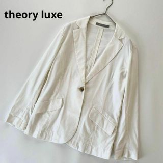 セオリーリュクス(Theory luxe)の✨美品꧁セオリーリュクス꧂ジャケット　ホワイト　リネン　サイズ38 伸縮(テーラードジャケット)