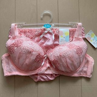 フェアリーコットン(Fairy Cotton)のブラ　& 　ショーツ　セット　 C75　新品未使用品(ブラ&ショーツセット)