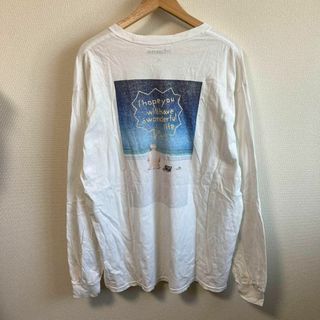 アトモス(atmos)のatmos アトモス プリント ロンT オーバーサイズ　海　ホワイト　白　XL(Tシャツ/カットソー(七分/長袖))