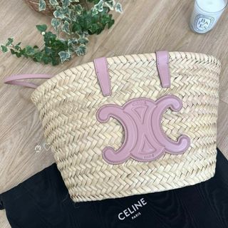 セリーヌ(celine)のCELINE 　セリーヌ　ティーントリオンフパニエ　カゴバッグ　バスケット(かごバッグ/ストローバッグ)