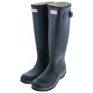 HUNTER - HUNTER ハンター ブーツ UK6(24.5cm位) 紺 【古着】【中古】