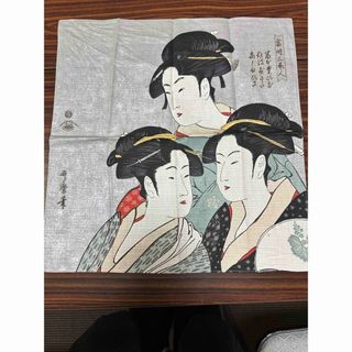 むす美　歌麿　小風呂敷　山田繊維　40×40cm 綿100%(和装小物)