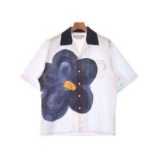 マルニ(Marni)のMARNI マルニ カジュアルシャツ 46(M位) 白x黒 【古着】【中古】(シャツ)