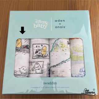 エイデンアンドアネイ(aden+anais)の① エイデンアンドアネイ　単品販売　おくるみ　ガーゼ　ディズニー　プーさん(おくるみ/ブランケット)