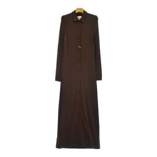 ジルサンダー(Jil Sander)のJIL SANDER ジルサンダー ワンピース 34(XXS位) 茶 【古着】【中古】(ひざ丈ワンピース)