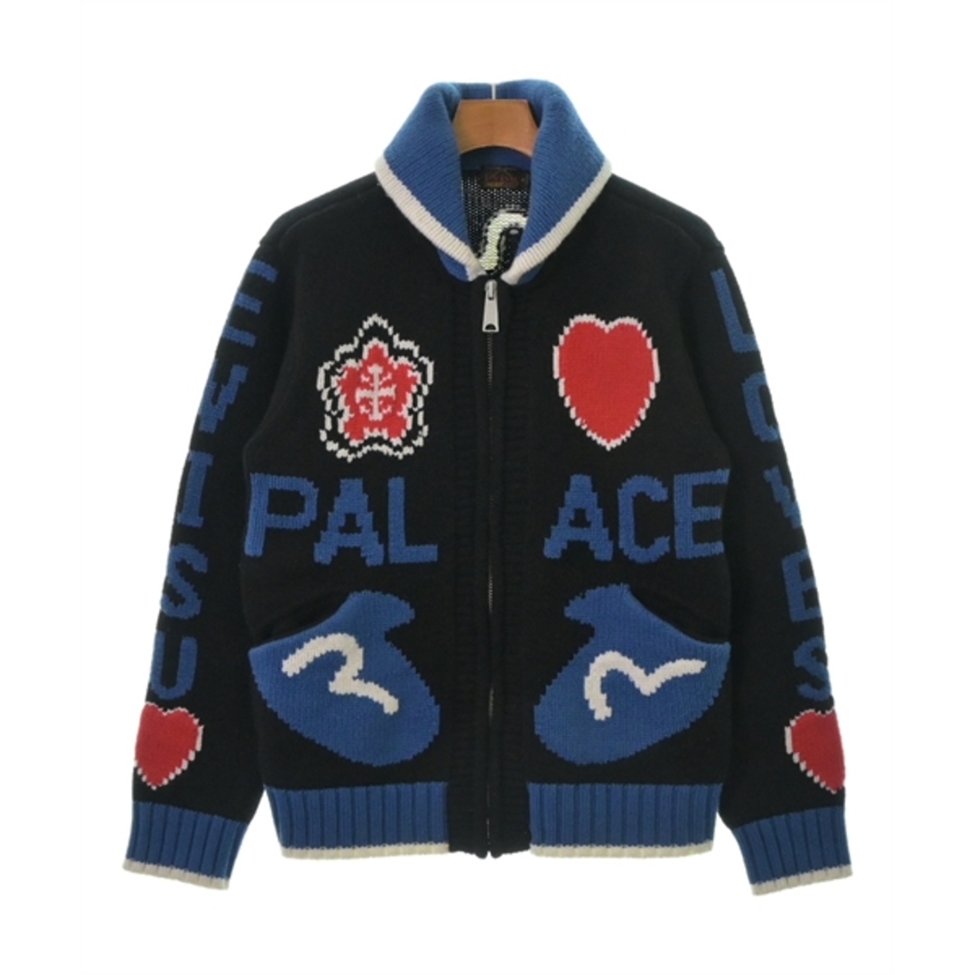 PALACE(パレス)のPALACE パレス カーディガン S 黒x青x赤等 【古着】【中古】 メンズのトップス(カーディガン)の商品写真