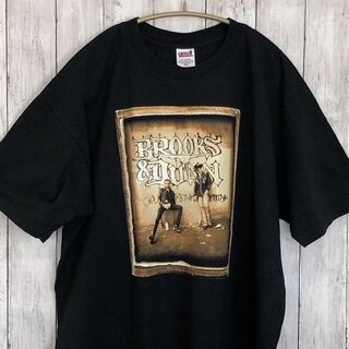 アンビル(Anvil)のバンドTシャツ　ミュージックティー　サイズＸＬ　黒ブラック　100％コツトン古着(Tシャツ/カットソー(半袖/袖なし))
