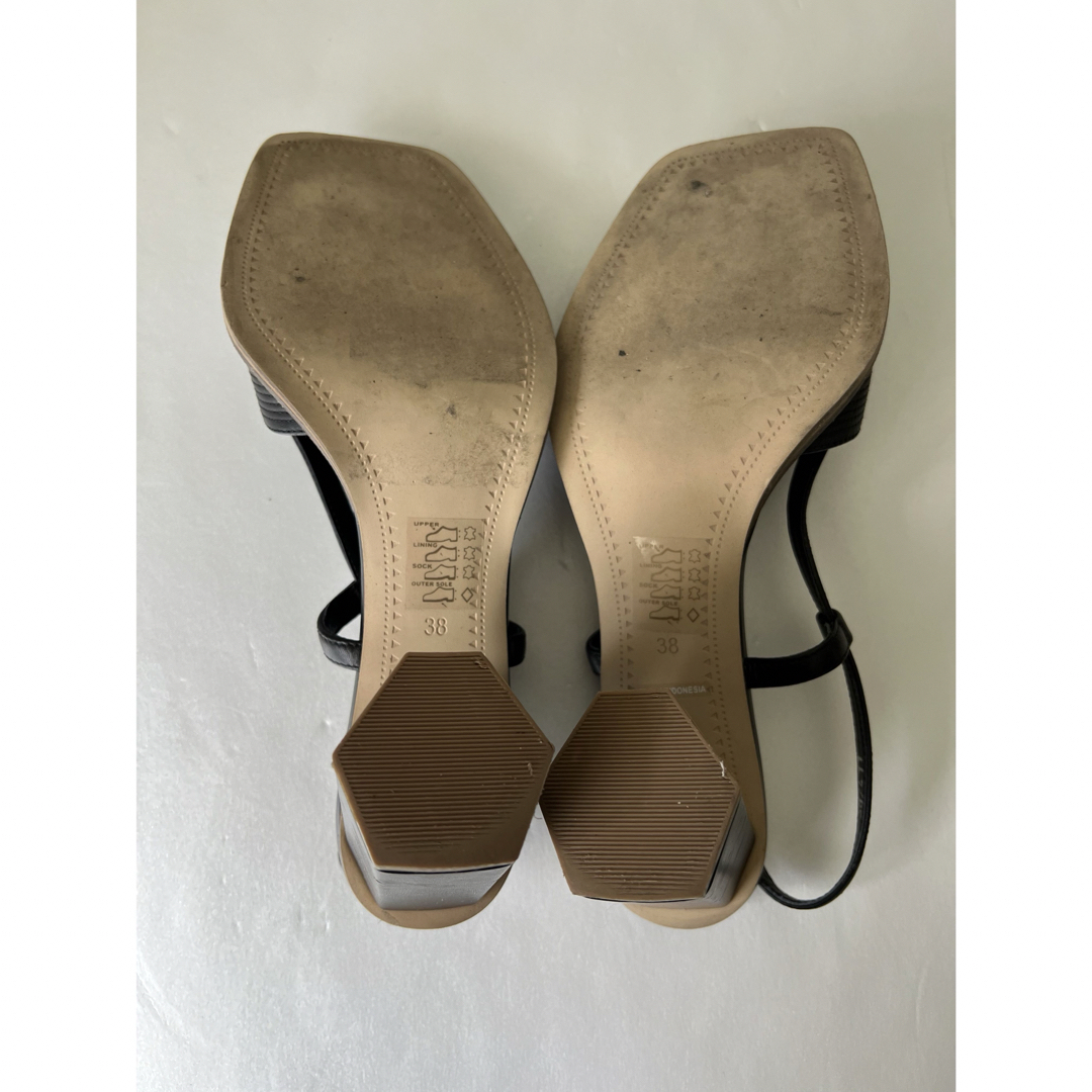 BRUNO PREMI(ブルーノプレミ)のブルーノプレミ　ブラックスクエアサンダル レディースの靴/シューズ(サンダル)の商品写真