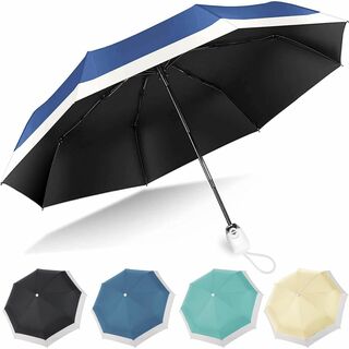 【色: ブルー】DSBWAN 折りたたみ傘 日傘 8本骨 晴雨兼用 ワンタッチ自