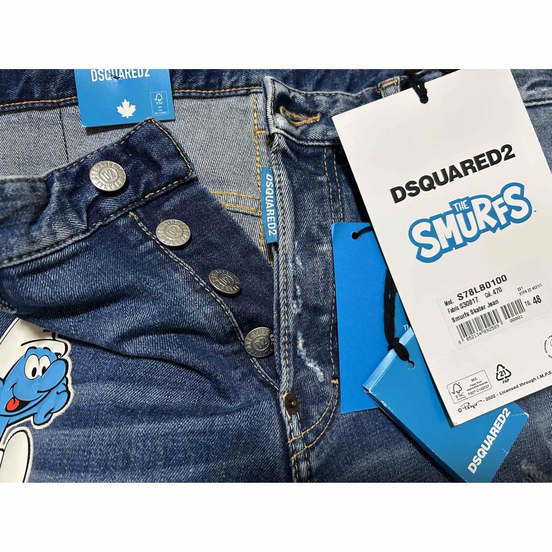 DSQUARED2(ディースクエアード)の2023SS DSQUARED2 × The Smurfs SKATER 48 メンズのパンツ(デニム/ジーンズ)の商品写真