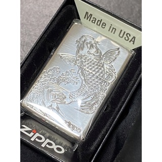 zippo 鯉 前面刻印 シルバー 希少モデル 2023年製(その他)