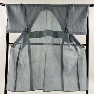 男着物 身丈145cm 裄丈72cm 麻 美品 逸品 【中古】(着物)