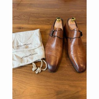 Santoni - 【中古】サントーニ キャメル シングルモンク 6