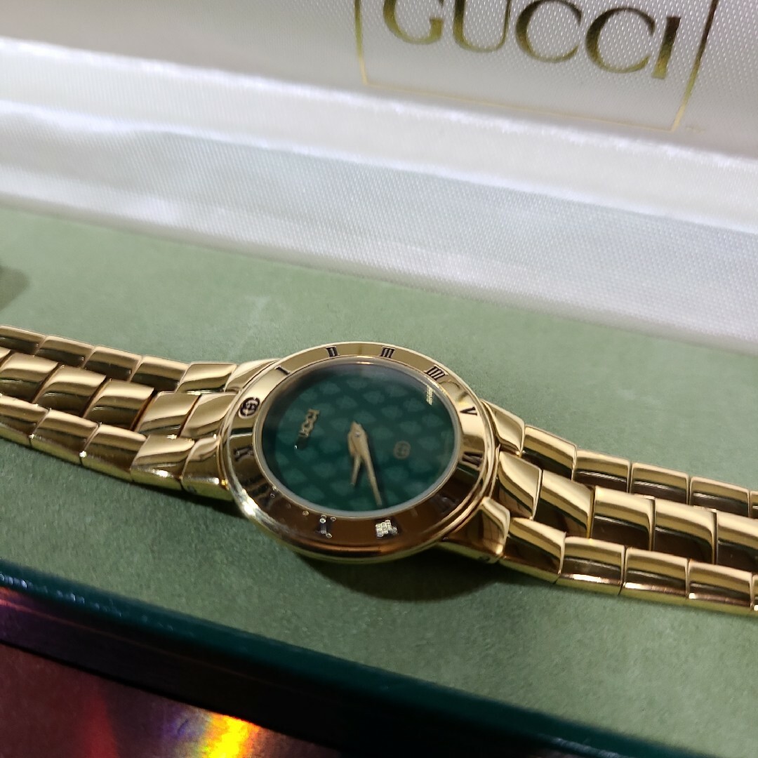 GUCCI - ☆【超美品希少レア】グッチヴィンテージ3300.Lゴールド GUCCI - ☆【超美品希少レア】グッチヴィンテージ3300.Lゴールド