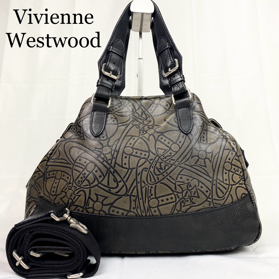 Vivienne Westwood(ヴィヴィアンウエストウッド)のヴィヴィアンウエストウッド　2way ハンドバッグ　ヤスミン　アーサー　オーブ柄 レディースのバッグ(ショルダーバッグ)の商品写真