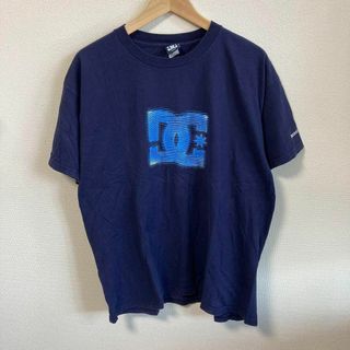 DC - DC SHOE CO USA ディーシー　Tシャツ ロゴ　プリント　ネイビー　L