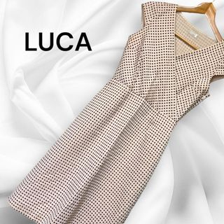 ルカ(LUCA)のLUCA ルカ ワンピース ドット 水玉 カシュクール 膝丈 キャップスリープ(ひざ丈ワンピース)