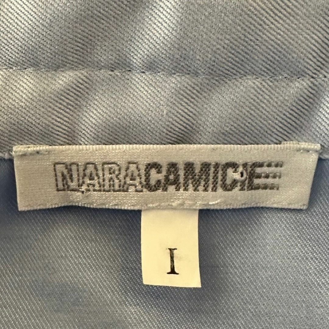 NARACAMICIE(ナラカミーチェ)のNARACAMICIE フリル ブラウス ブルー 1 レディースのトップス(シャツ/ブラウス(長袖/七分))の商品写真