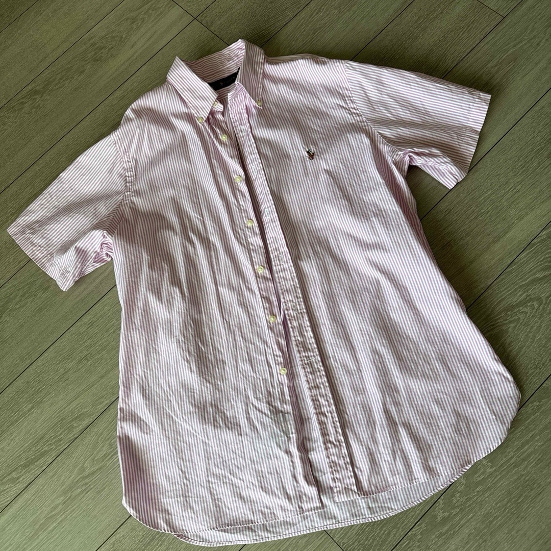 POLO RALPH LAUREN(ポロラルフローレン)のラルフローレン/ストライプ/半袖シャツ/ピンク、白 メンズのトップス(Tシャツ/カットソー(半袖/袖なし))の商品写真