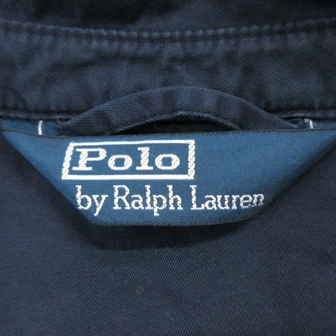 Ralph Lauren(ラルフローレン)のXL★古着 ラルフローレン Ralph Lauren 長袖 ブランド ジャケット スイングトップ メンズ 90年代 90s ワンポイントロゴ 大きいサイズ コットン 紺 ネイビー 24apr24 中古 アウター ジャンパー ブルゾン メンズのジャケット/アウター(ダッフルコート)の商品写真