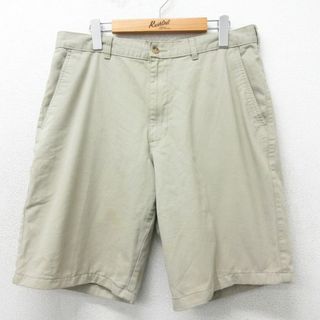 W34★古着 ピューリタン ショート パンツ ショーツ メンズ 00年代 00s ベージュ カーキ 24apr24 中古 ボトムス 短パン ショーパン ハーフ(ワークパンツ/カーゴパンツ)