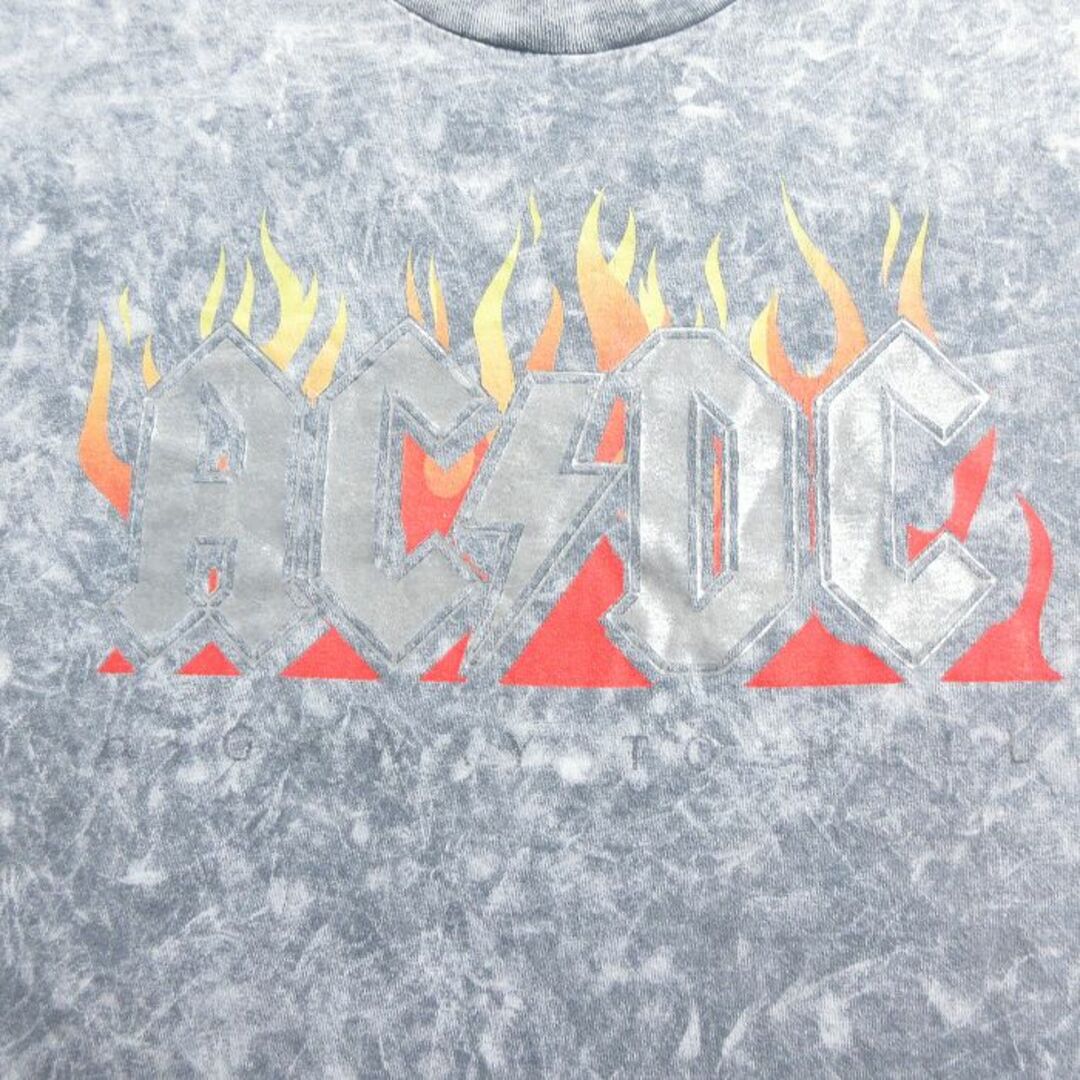XL★古着 半袖 ロック バンド Tシャツ メンズ AC/DC コットン クルーネック グレー 24apr24 中古 メンズのトップス(Tシャツ/カットソー(半袖/袖なし))の商品写真