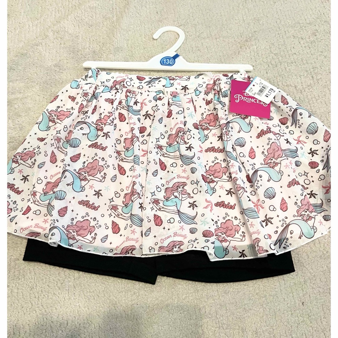 新品 キッズ 女の子 パンツ付きスカート スカッツ ミニスカート 130cm キッズ/ベビー/マタニティのキッズ服女の子用(90cm~)(スカート)の商品写真