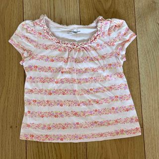 ベビーギャップ(babyGAP)の90cm baby GAP ベビーギャップ　Tシャツ　半袖　小花柄(Tシャツ/カットソー)