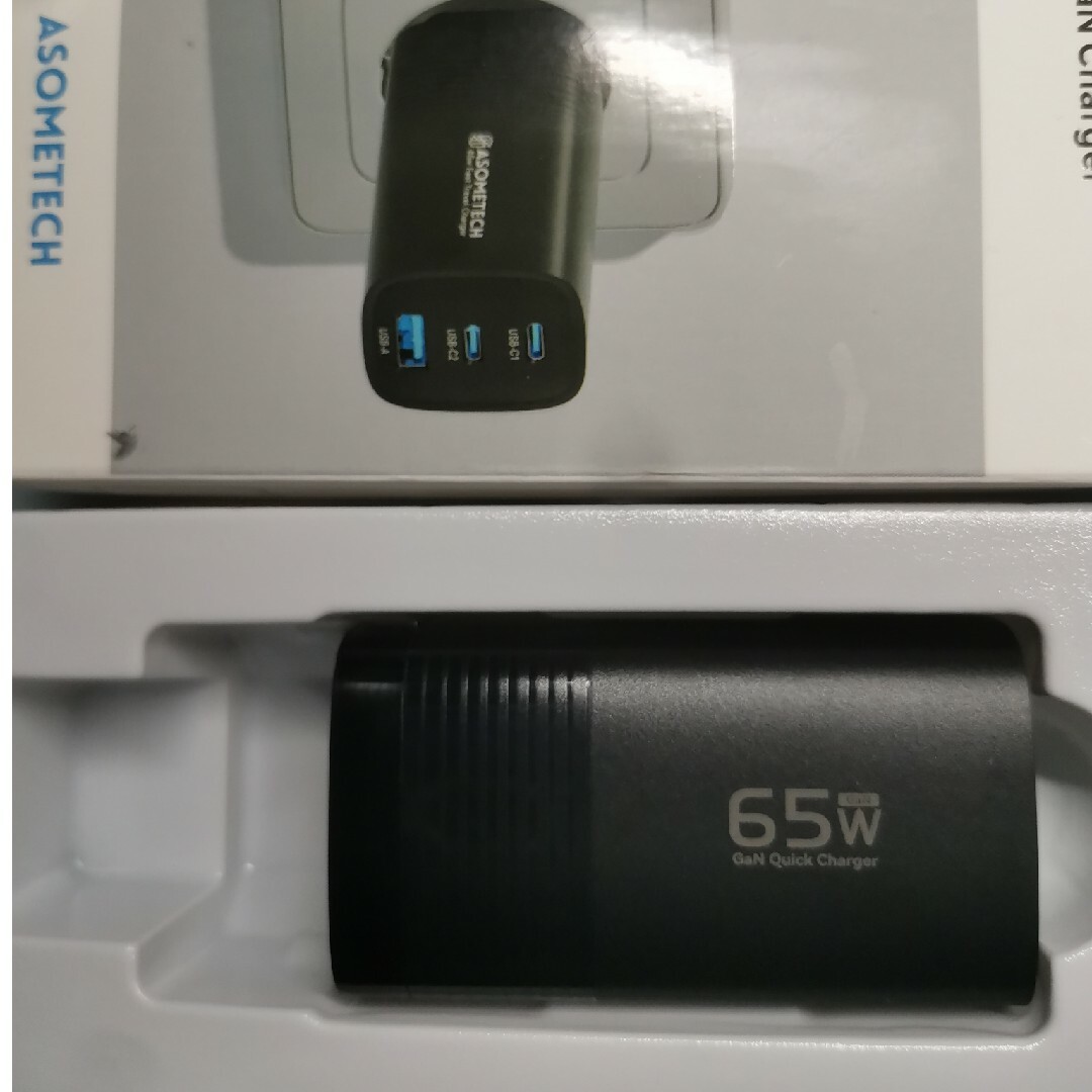 窒化ガリウムUSB急速充電器 65W GaN USB-C スマホ/家電/カメラのPC/タブレット(PC周辺機器)の商品写真