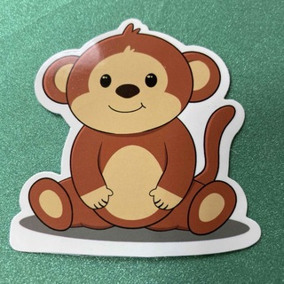 ⭐️人気⭐️猿のステッカー　１枚　かわいい　アニマル　Monkey(車外アクセサリ)