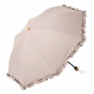 【色: モーブピンク】日傘 折りたたみ クールプラス ＵＶ遮熱遮光折傘 フリル 