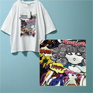 スカラー(ScoLar)の【ScoLar】スカラー アメコミアップリケグラフィック Tシャツ タグ付未使用(Tシャツ(半袖/袖なし))