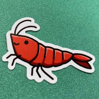 ⭐️人気⭐️エビのステッカー　Shrimp Sticker(車外アクセサリ)