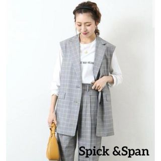 Spick & Span - 美品★スピック&スパン ２.８万  ◆ 春夏ジレ　ベスト　ゆったり　M