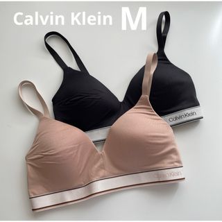 カルバンクライン(Calvin Klein)の新品　カルバンクライン　Mサイズ　2枚セット　ワイヤレスブラ　ノンワイヤー(ブラ)