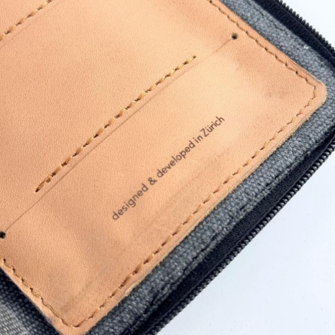 新品 QWSTION トラベル ウォレット 本革 ラウンドジップ 長財布 男性 メンズのファッション小物(長財布)の商品写真