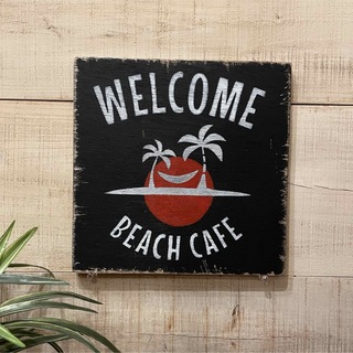 WELCOME BEACH CAFE サインボード 看板（A-530）(ウェルカムボード)