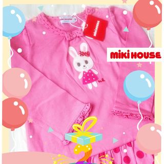 mikihouse - ミキハウス mikihouse♥うさこちゃんロンＴ♥カットソー ドット♥未使用