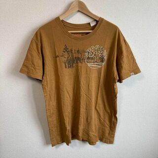 ティンバーランド(Timberland)のTimberland ティンバーランド　Tシャツ　ロゴ　プリント　茶　XL(Tシャツ/カットソー(半袖/袖なし))
