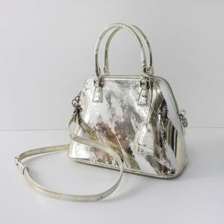 美品 メゾンマルジェラ Maison Margiela 5AC ミニ メタリックバッグ/シルバー系 2way ショルダーバッグ ハンドバッグ【2400013830270】(ショルダーバッグ)