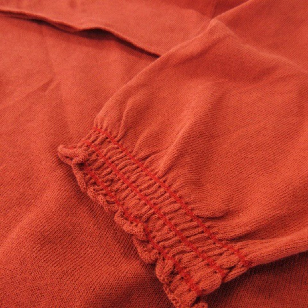 バジーレ28 カットソー ニットソー タートル 半袖 シャリ感 綿 40 赤 レディースのトップス(カットソー(半袖/袖なし))の商品写真