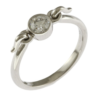 ティファニー(Tiffany & Co.)のティファニー スワン リング 指輪 9号 Pt950プラチナ ダイヤモンド レディース TIFFANY&Co.  中古(リング(指輪))