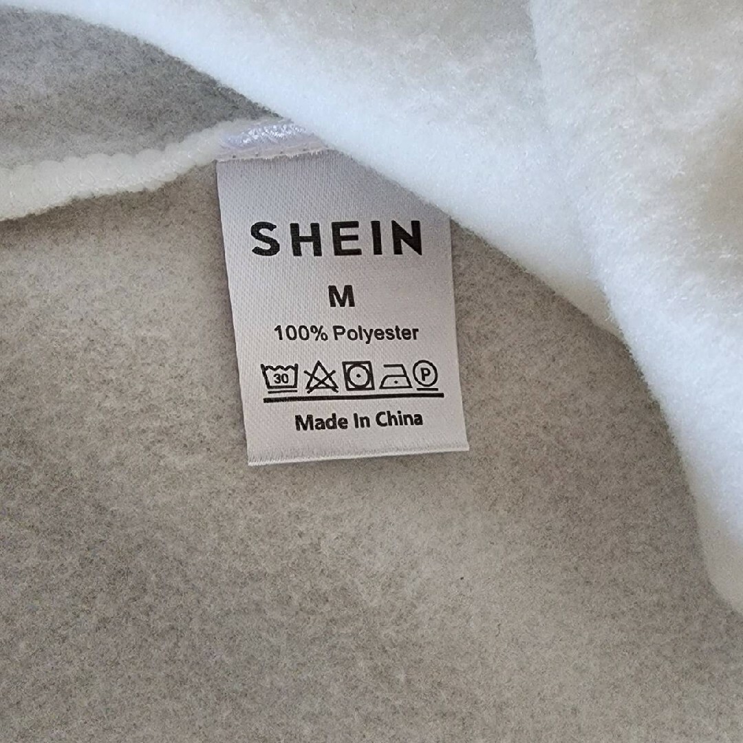 SHEIN(シーイン)の◆SHEINスウェットM新品（White）無地柄サマーマル裏地◆ レディースのトップス(トレーナー/スウェット)の商品写真