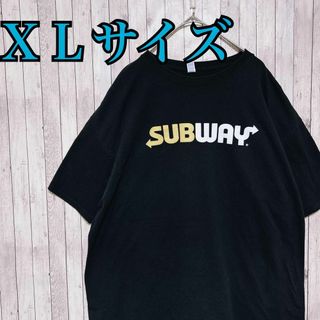 古着SUBWAY サブウェイ センターロゴプリント 企業ロゴ Tシャツ 半袖(Tシャツ/カットソー(半袖/袖なし))