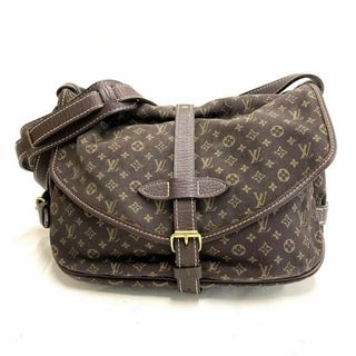 ルイヴィトン(LOUIS VUITTON)のLOUIS VUITTON(ルイヴィトン) ショルダーバッグ モノグラムミニラン ソミュール M95227 エベヌ コットン、リネン、グレインレザー(ショルダーバッグ)